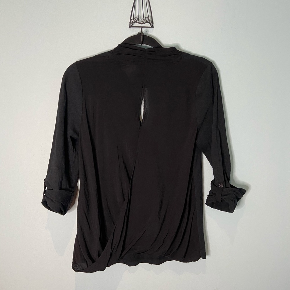 Anthro Deletta Black Mecene Top, M - Picture 8 of 14